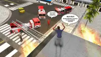 Пожарная машина спасения города: игры с пожарными Screen Shot 1