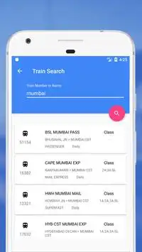 Live Train Status, PNR Status & Indian Rail Info Screen Shot 1