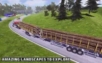 Long Trailer Truck Wood Cargo Logging Simulator Screen Shot 3