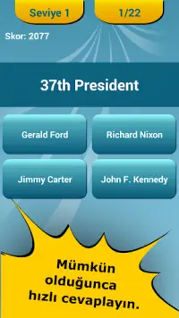 A.B.D Başkanları Quizi Screen Shot 1