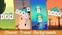 Solitaire - Tripeaks Travel, Card Game Screen Shot 0
