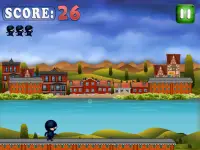 Ninja Rooftop Run, Mini Rush Screen Shot 4