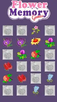 Blumen-Memory-Spiele Screen Shot 1