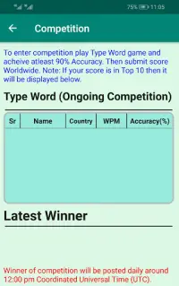 Catch Word - Typing Game, Online Daily Competition Screen Shot 4
