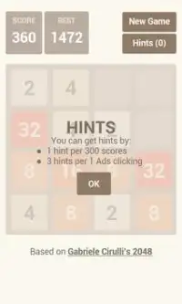 2048 (with HINTS) Screen Shot 3
