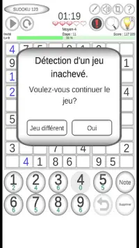 Sudoku 123 Hors ligne Français Screen Shot 2