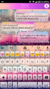 COLOR RAIN Emoji Keyboard Skin Screen Shot 3