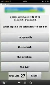 Biology Quiz Screen Shot 1