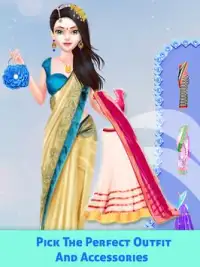 Indian Fashion Girl Wedding dressup Makeover salón Screen Shot 1