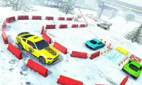 雪のタクシー駐車Sim 3D 2017 Screen Shot 1