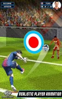 Flick Fußball Shoot 3D Spiel Screen Shot 0