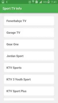 Sport TV Info Screen Shot 4