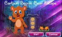 Kavi Games 447 - Cartoon Brown Bear Escape Game Screen Shot 0