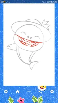 Cómo dibujar tiburón bebé Screen Shot 6