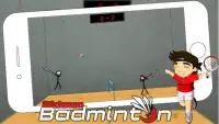 Stick figure badminton: Stickman 2 players y8 Screen Shot 3