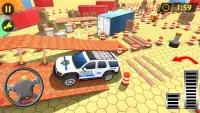 एडवांस पुलिस कार पार्किंग गेम 3 डी: डरावना स्टंट Screen Shot 5