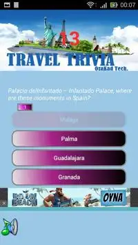 Travel Quiz Game Screen Shot 2
