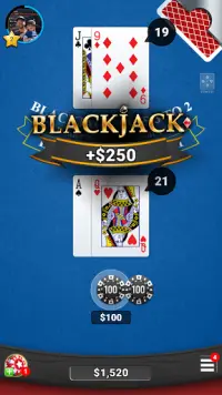 Blackjack 21 Casino Card Game Screen Shot 1