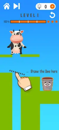 Happy Cow - Draw Line Puzzle Screen Shot 0