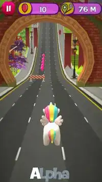 Unicorn Dash City Run Adventure Screen Shot 2