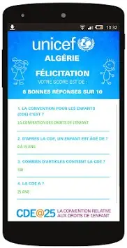 Quiz UNICEF Algérie Screen Shot 2