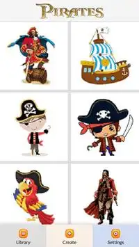 Pirates Color by Number - Pixel Art Game Screen Shot 1