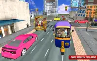 Città tuk tuk Auto Risciò Taxi autista 3D Screen Shot 2