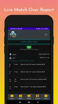 Arya - Live Cricket Score & Full Scoreboard Screen Shot 3