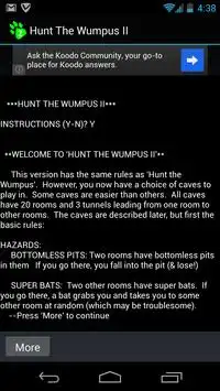 Hunt the Wumpus 2 (with ads) Screen Shot 0