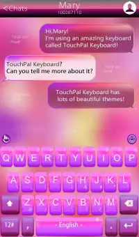 Pink Rosa Keyboard Theme Screen Shot 1