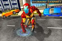 ciudad superhéroes: volador robots juegos Screen Shot 5