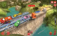 الطرق الوعرة سيارة الناقل مقطورة شاحنة ألعاب 2018 Screen Shot 1