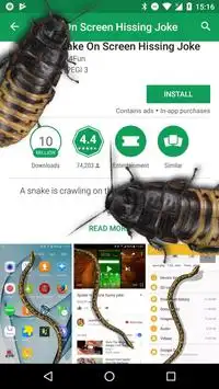 Cockroaches in Phone Ugly Joke Screen Shot 1
