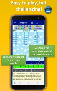 Word Scramble Game - relaxing and challenging game Screen Shot 1
