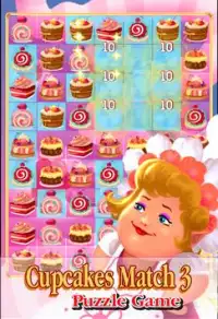 Cupcakes Match 3 Deluxe Screen Shot 1