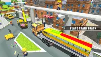 Elevated Train Track Builder : Subway Craft 2020 Screen Shot 3