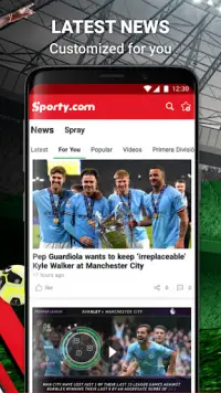 Sporty.com: Live Scores & News Screen Shot 2