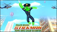 Police Spider Stickman Rope Hero Crime Gangster Screen Shot 2