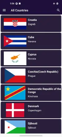 World Flags Quiz Screen Shot 2