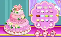 لعبة كعكة الزفاف الوردية Screen Shot 5