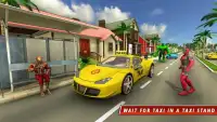 Superhero Taxi Driver Pro Game Screen Shot 4