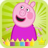 Peppy Pig Coloring for Kids