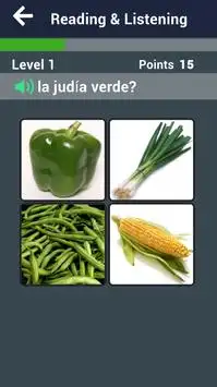 Learn Vegetable Names in Spanish Screen Shot 1