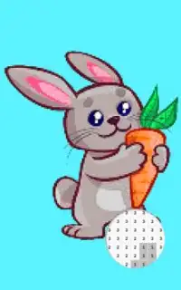 Bunny Color By Number - Pixel Art Screen Shot 3