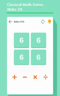 Math 24 - Classico gioco di matematica Screen Shot 5