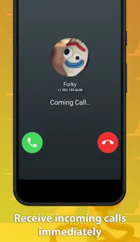 Best Funny Forky Fake Chat And Video Call Screen Shot 1