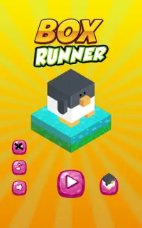 Cute bird boxy run game - Box Runnner game Screen Shot 5