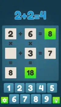 2 2=4. Free math puzzle game Screen Shot 1