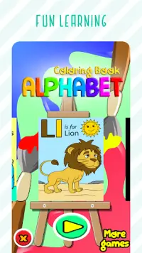 Jogo de Colorir para Crianças - Aprender letras Screen Shot 5