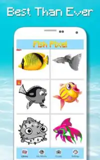 Color de pescado por número - Pixel Art Screen Shot 3